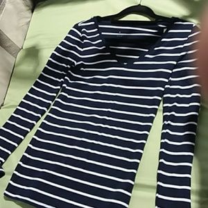 Long sleeve  T-Shirt., striped for women's